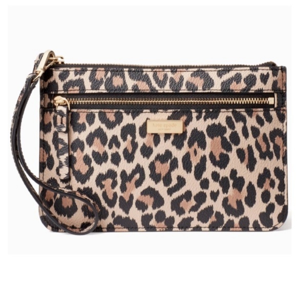 kate spade Handbags - Kate Spade Shore Street Leopard Tinie Clutch NWT